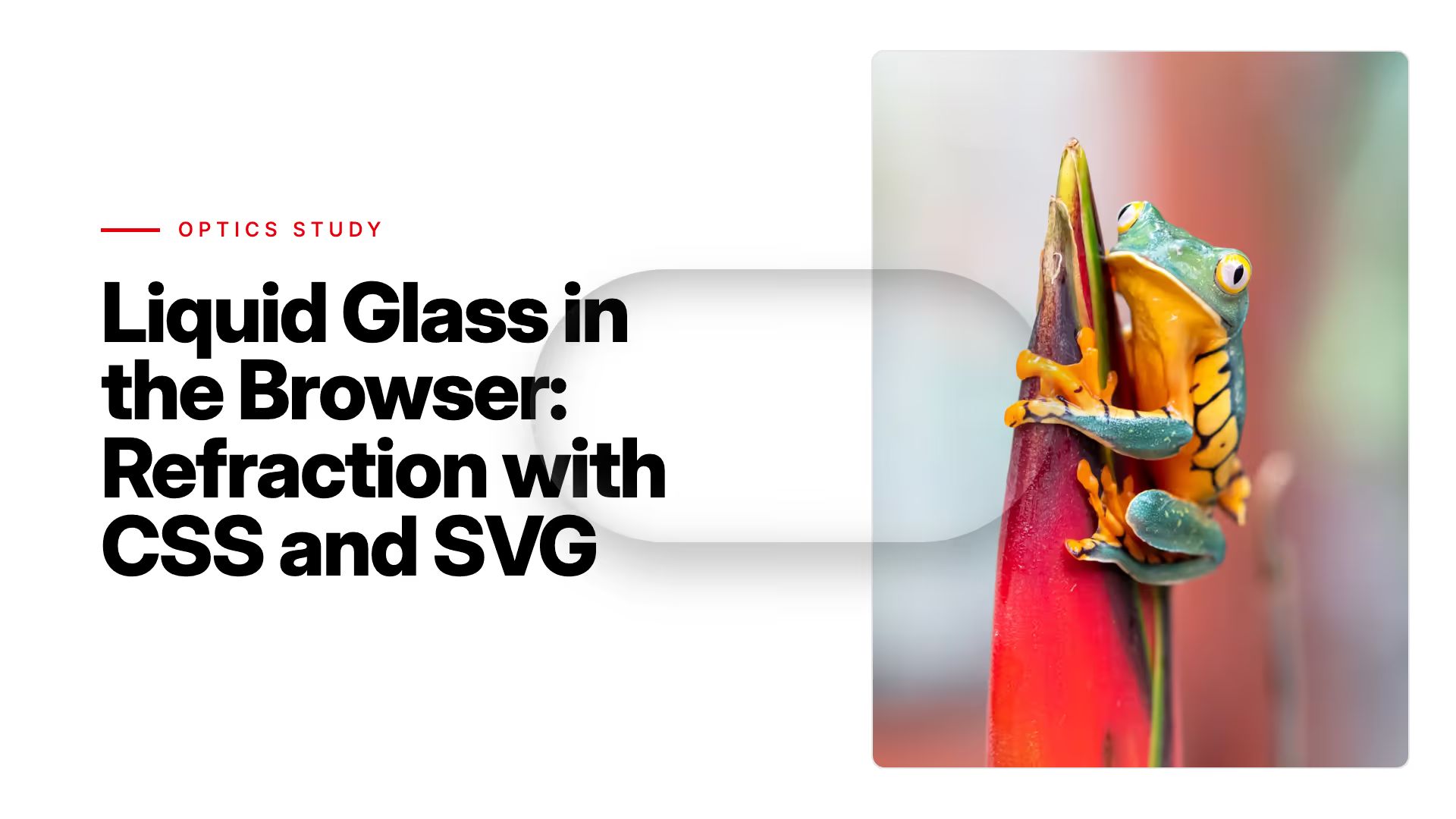 Liquid glass in the browser: refraction with CSS and SVG.