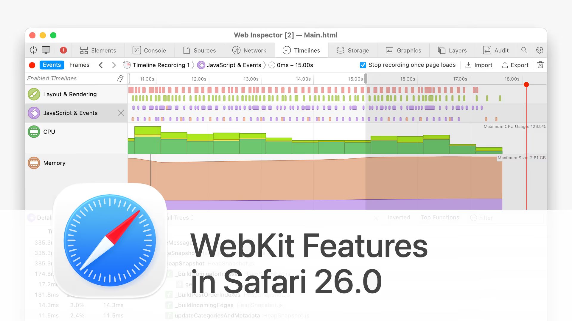 WebKit features in Safari 26.