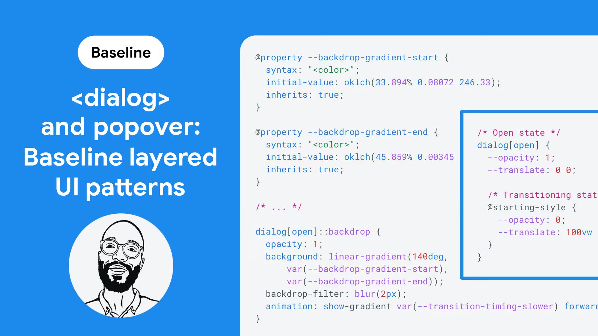 <dialog> and popover: Baseline layered Ul patterns.