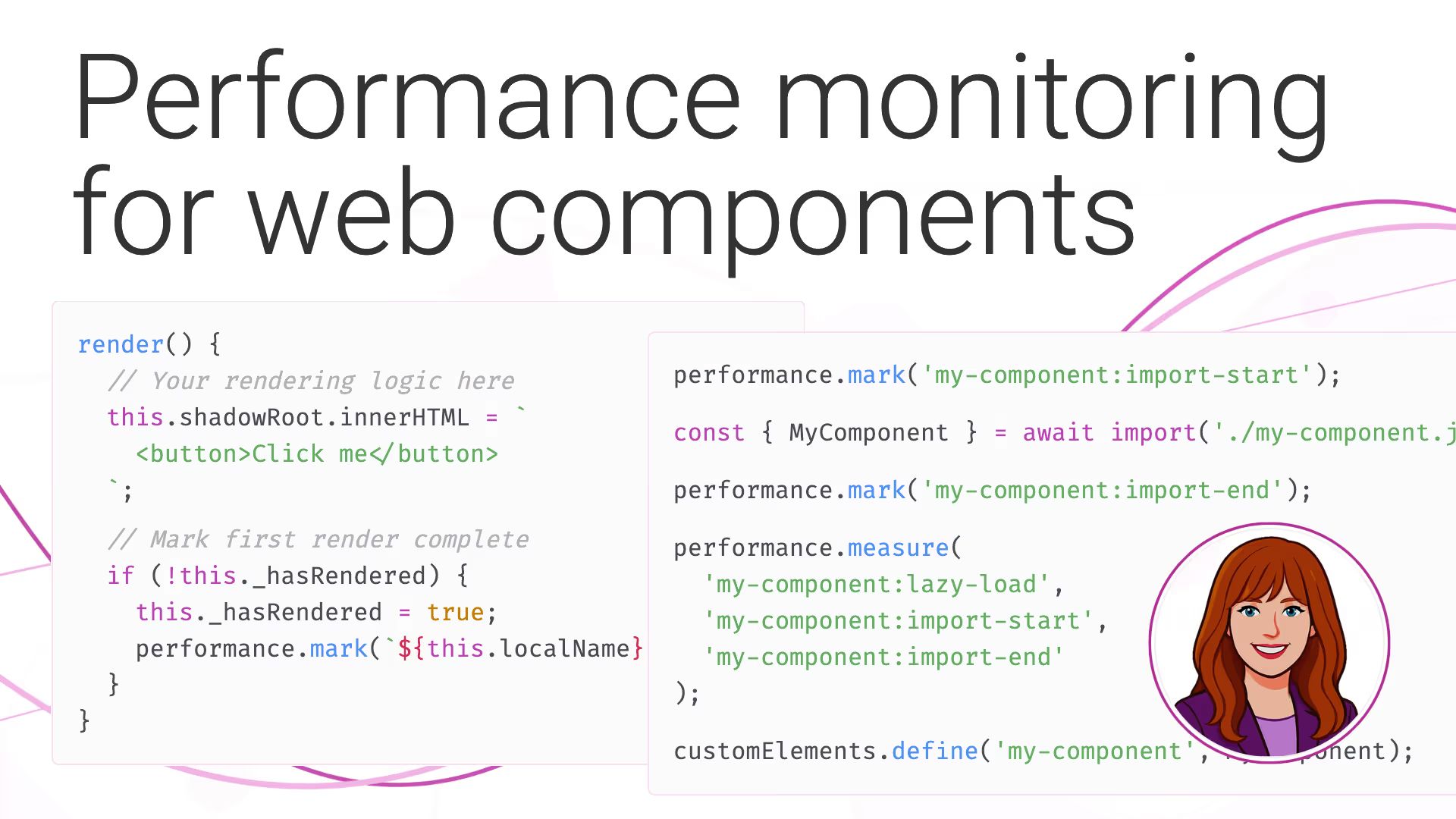 Performance monitoring for web components.